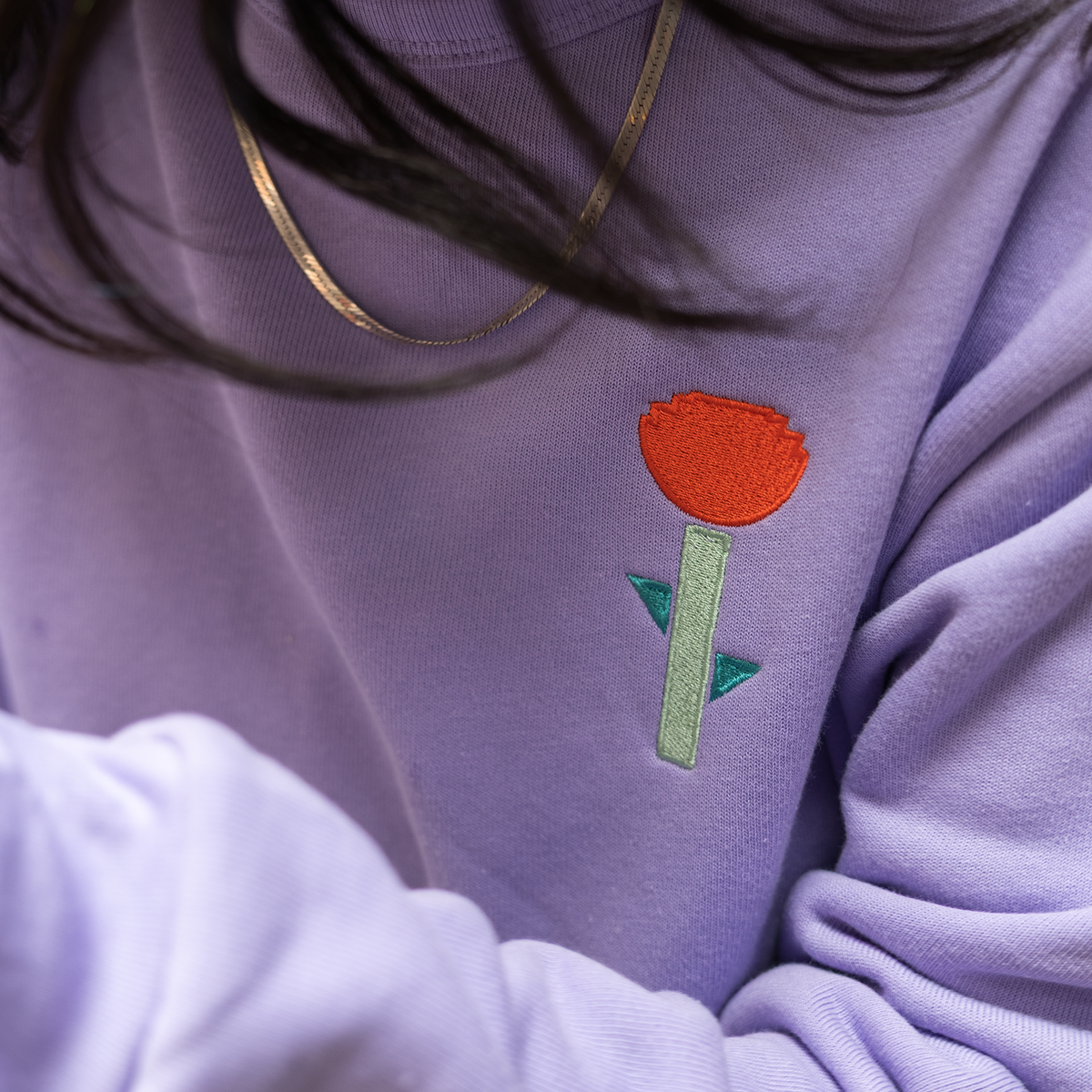 Lavender Rose Crewneck